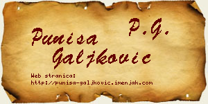 Puniša Galjković vizit kartica